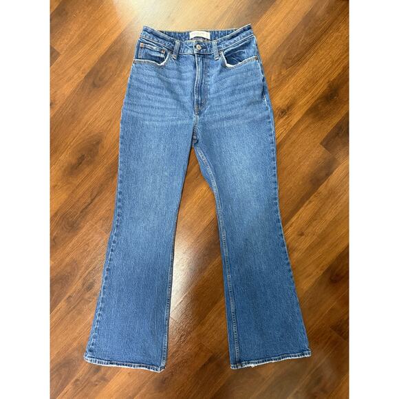 Abercrombie & Fitch Vintage Flare High Rise Curve Love Jeans Casual Boho Sz 27/4 - Picture 1 of 8